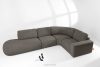 ZUCCO Modulares Ecksofa in organischer Form Bouclé-Stoff links dunkelbraun dunkelbraun - Foto 2