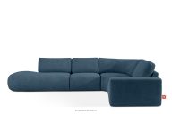 Modulares Ecksofa in organischer Form Bouclé-Stoff links dunkelblau