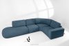 ZUCCO Modulares Ecksofa in organischer Form Bouclé-Stoff links dunkelblau dunkelblau - Foto 2
