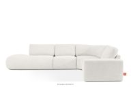 Modulares Ecksofa in organischer Form Bouclé-Stoff links ecru