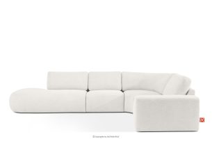 ZUCCO, https://konsimo.de/kollektion/zucco/ Modulares Ecksofa in organischer Form Bouclé-Stoff links ecru ecru - Foto