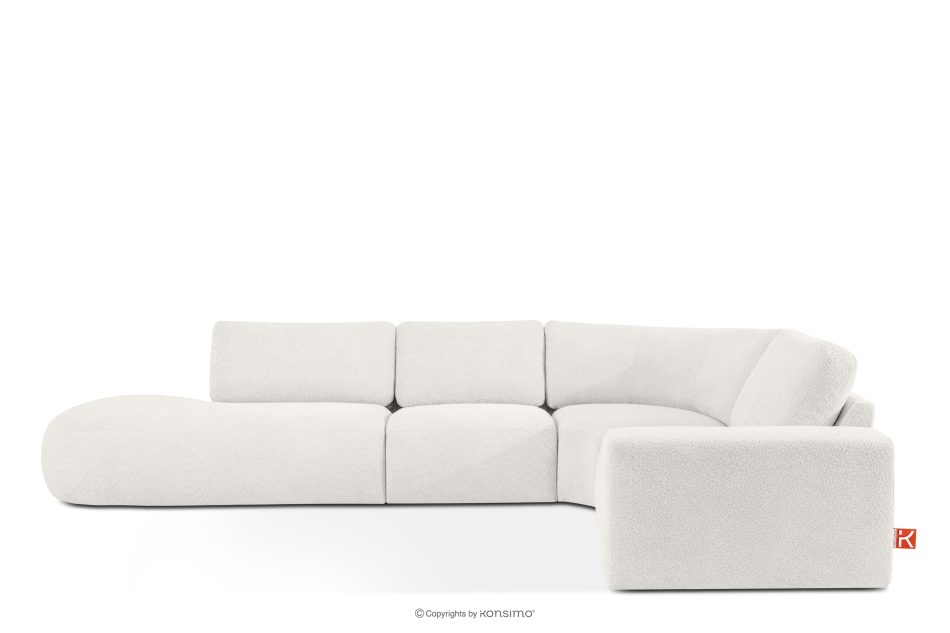 ZUCCO Modulares Ecksofa in organischer Form Bouclé-Stoff links ecru ecru - Foto 0