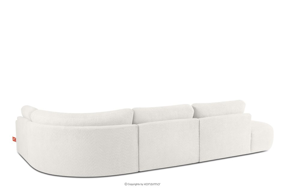 ZUCCO Modulares Ecksofa in organischer Form Bouclé-Stoff links ecru ecru - Foto 3