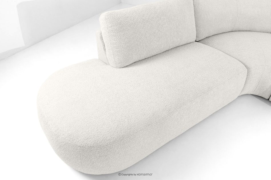 ZUCCO Modulares Ecksofa in organischer Form Bouclé-Stoff links ecru ecru - Foto 10