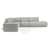 ZUCCO Modulares Ecksofa in organischer Form Bouclé-Stoff rechts hellgrau hellgrau - Foto 1