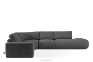 Modulares Ecksofa in organischer Form Bouclé-Stoff rechts graphit
