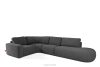ZUCCO Modulares Ecksofa in organischer Form Bouclé-Stoff rechts graphit graphit - Foto 3