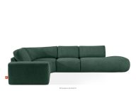 Modulares Ecksofa in organischer Form Bouclé-Stoff rechts grün