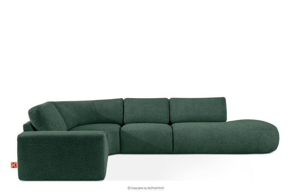 ZUCCO Modulares Ecksofa in organischer Form Bouclé-Stoff rechts grün grün - Foto 0