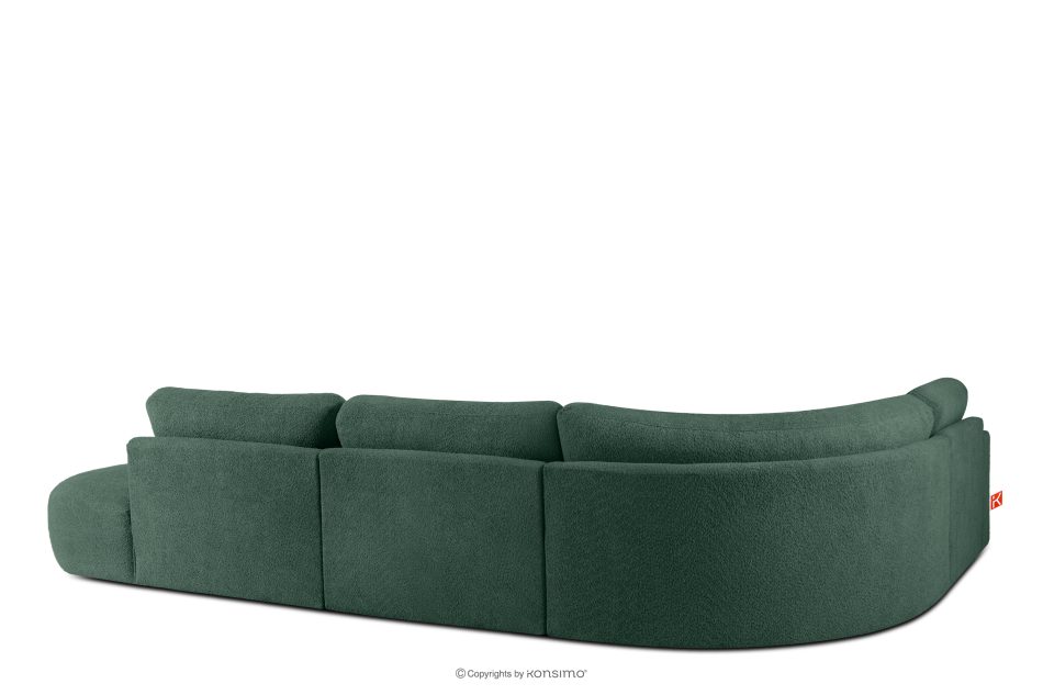 ZUCCO Modulares Ecksofa in organischer Form Bouclé-Stoff rechts grün grün - Foto 3