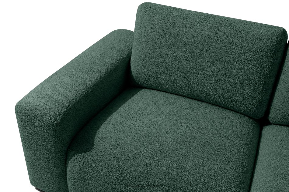 ZUCCO Modulares Ecksofa in organischer Form Bouclé-Stoff rechts grün grün - Foto 4