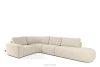 ZUCCO Modulares Ecksofa in organischer Form Bouclé-Stoff rechts hellbeige hellbeige - Foto 3