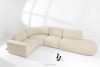 ZUCCO Modulares Ecksofa in organischer Form Bouclé-Stoff rechts hellbeige hellbeige - Foto 2