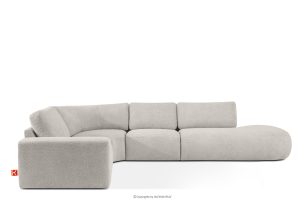 ZUCCO, https://konsimo.de/kollektion/zucco/ Modulares Ecksofa in organischer Form Bouclé-Stoff rechts braun braun - Foto