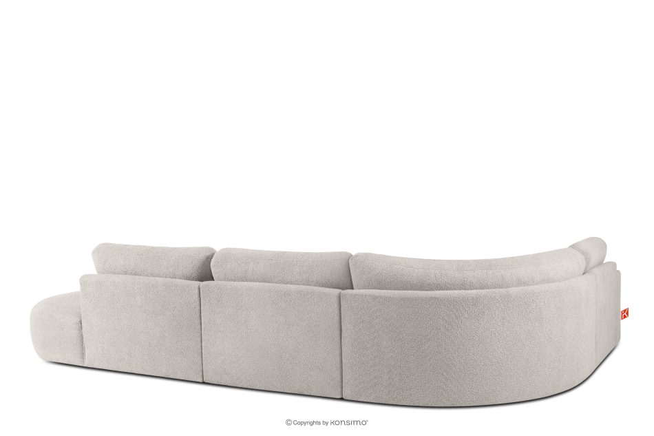 ZUCCO Modulares Ecksofa in organischer Form Bouclé-Stoff rechts braun braun - Foto 3