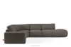 ZUCCO Modulares Ecksofa in organischer Form Bouclé-Stoff rechts dunkelbraun dunkelbraun - Foto 1