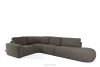 ZUCCO Modulares Ecksofa in organischer Form Bouclé-Stoff rechts dunkelbraun dunkelbraun - Foto 3