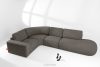 ZUCCO Modulares Ecksofa in organischer Form Bouclé-Stoff rechts dunkelbraun dunkelbraun - Foto 2