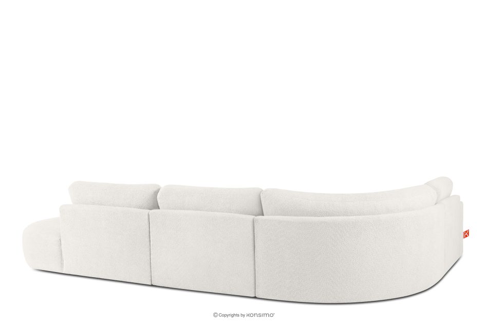 ZUCCO Modulares Ecksofa in organischer Form Bouclé-Stoff rechts ecru ecru - Foto 3