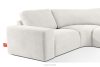 ZUCCO Modulares Ecksofa in organischer Form Bouclé-Stoff rechts ecru ecru - Foto 6