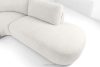 ZUCCO Modulares Ecksofa in organischer Form Bouclé-Stoff rechts ecru ecru - Foto 11