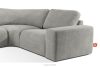 ZUCCO Großes modulares Ecksofa aus Bouclé-Stoff links hellgrau hellgrau - Foto 6