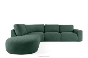 ZUCCO, https://konsimo.de/kollektion/zucco/ Große modulare Ecksofa aus Bouclé-Stoff links grün grün - Foto