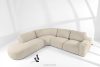 ZUCCO Großes modulares Ecksofa aus Bouclé-Stoff links hellbeige hellbeige - Foto 2