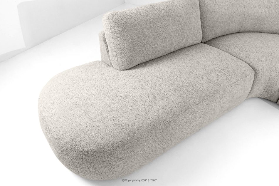 ZUCCO Großes modulares Ecksofa aus Bouclé-Stoff links braun braun - Foto 10