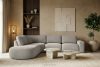 ZUCCO Großes modulares Ecksofa aus Bouclé-Stoff links braun braun - Foto 12