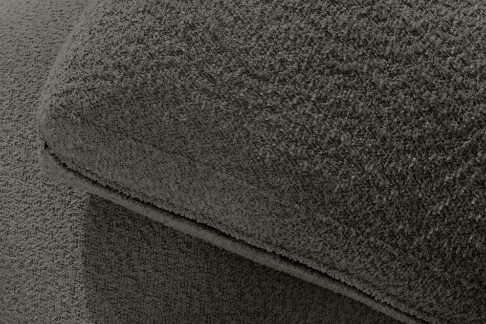 ZUCCO Großes modulares Ecksofa aus Bouclé-Stoff links dunkelbraun dunkelbraun - Foto 7