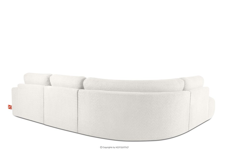 ZUCCO Großes modulares Ecksofa aus Bouclé-Stoff links ecru ecru - Foto 3