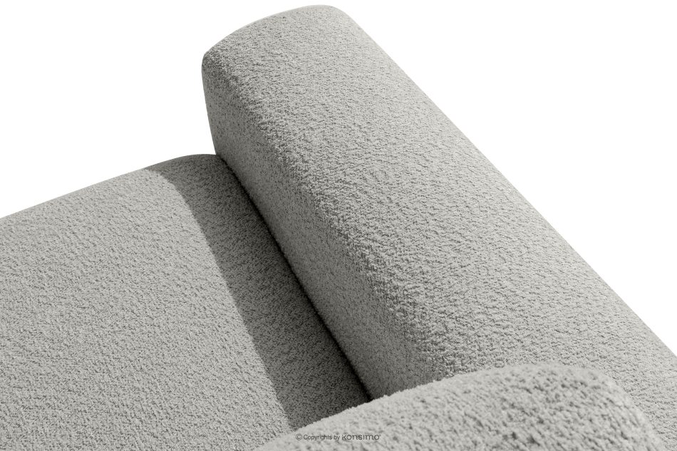 ZUCCO Große modulare Ecksofa aus Bouclé-Stoff rechts hellgrau hellgrau - Foto 8