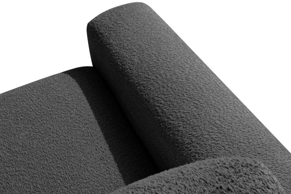 ZUCCO Große modulare Ecksofa aus Bouclé-Stoff rechts graphit graphit - Foto 8