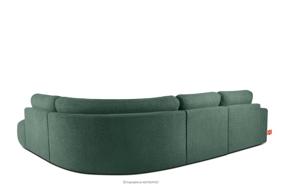 ZUCCO Große modulare Ecksofa aus Bouclé-Stoff rechts grün grün - Foto 3