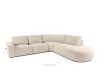 ZUCCO Großes modulares Ecksofa aus Bouclé-Stoff rechts hellbeige hellbeige - Foto 3