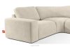 ZUCCO Großes modulares Ecksofa aus Bouclé-Stoff rechts hellbeige hellbeige - Foto 6