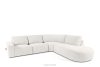 ZUCCO Großes modulares Ecksofa aus Bouclé-Stoff rechts ecru ecru - Foto 3