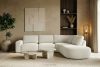 ZUCCO Großes modulares Ecksofa aus Bouclé-Stoff rechts ecru ecru - Foto 12