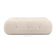 Gesteppter Sitzhocker in Hellbeige