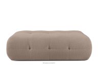 Gesteppter Sitzhocker in Hellbraun