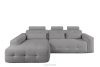 ALIGRA Ecksofa mit Steppung aus Chenille-Stoff links grau grau - Foto 1