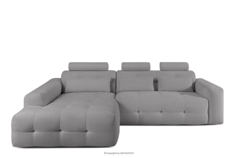 ALIGRA Ecksofa mit Steppung aus Chenille-Stoff links grau grau - Foto 0