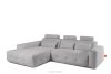 ALIGRA Ecksofa mit Steppung aus Chenille-Stoff links hellgrau hellgrau - Foto 3