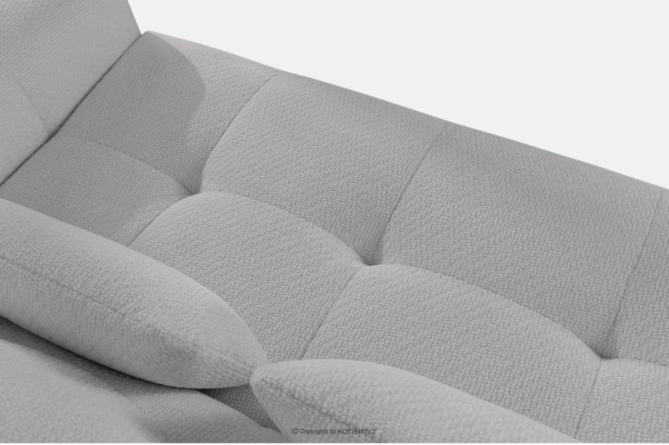 ALIGRA Ecksofa mit Steppung aus Chenille-Stoff links hellgrau hellgrau - Foto 4