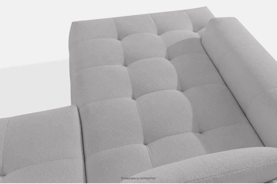 ALIGRA Ecksofa mit Steppung aus Chenille-Stoff links hellgrau hellgrau - Foto 9