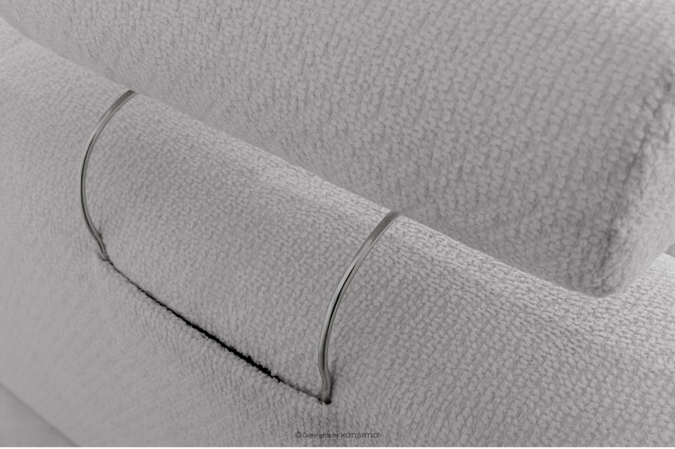 ALIGRA Ecksofa mit Steppung aus Chenille-Stoff links hellgrau hellgrau - Foto 13