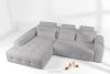 ALIGRA Ecksofa mit Steppung aus Chenille-Stoff links hellgrau hellgrau - Foto 2