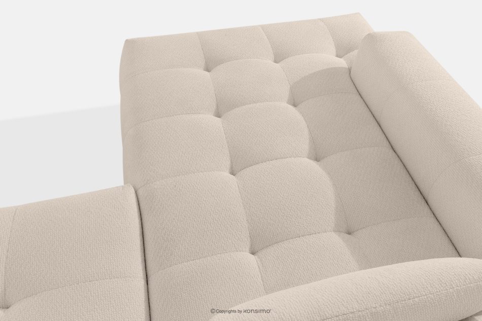 ALIGRA Ecksofa mit Steppung aus Chenille-Stoff links hellbeige hellbeige - Foto 9