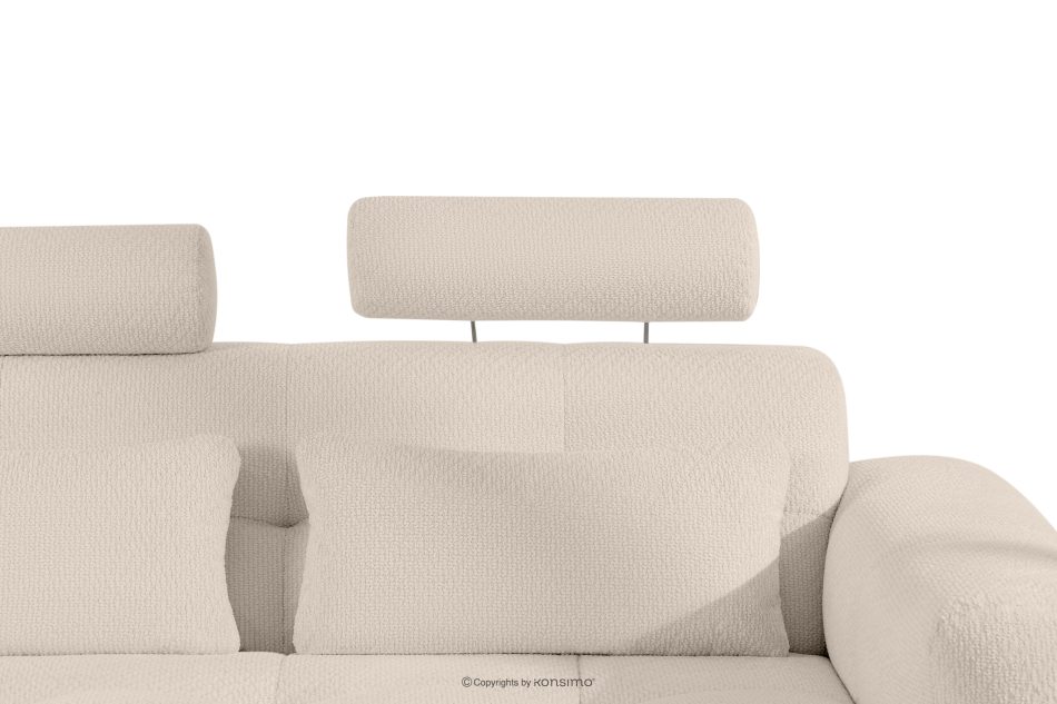 ALIGRA Ecksofa mit Steppung aus Chenille-Stoff links hellbeige hellbeige - Foto 11